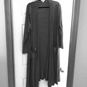 Black and white stripe Sarah cardigan lularoe